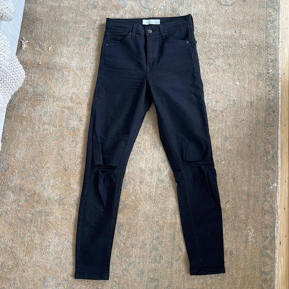 Topshop Jamie Black Skinny Jeans